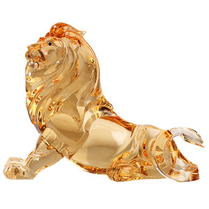 Figura de León de Ámbar, Artesanía Acrílica, Decoración para el Hogar, Oficina, Estudio, Estantería - Product Image 5