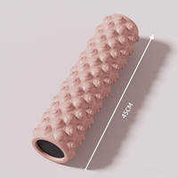 Rouleau de massage en mousse EVA pour yoga, 45 cm, haute densité, solide, pour points de pression, fitness, Pilates, vente en gros, logo personnalisé, marque privée