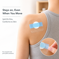 Patch en gel de silicone et film PU imperméable, vierge, anti-fuite, pour points d'acupuncture et pommades à base de plantes