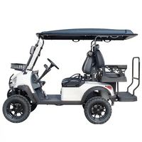 Voiturette de golf électrique à 4 roues, 4 places, châssis en acier haute résistance, 30-50 km/h, autonomie de 70-90 km, chariot de golf 48V