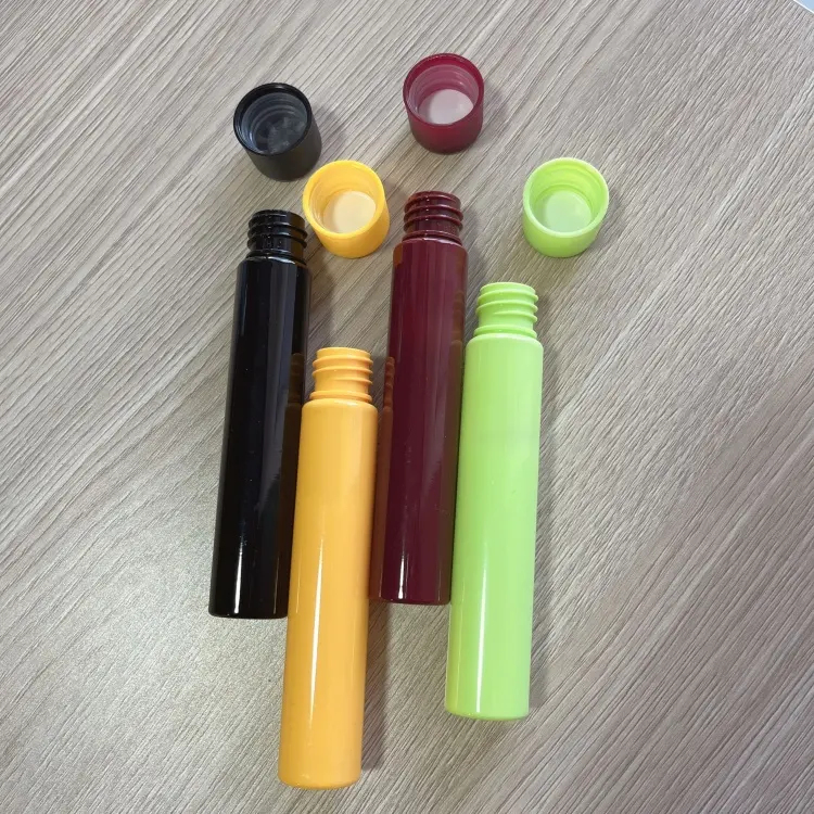 Récipient personnalisé emballage tubes de cylindre en plastique pop top avec bouchon à vis à l'épreuve des enfants