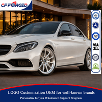 Prix d'usine en gros, jantes en alliage forgé argentées brossées de 20 pouces, 5x112, pour Mercedes-AMG C63 W205 berline de luxe