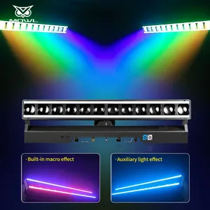 شريط دقة القياسات الرقمية 12×40 واط بالألوان الأحمر والأخضر والأزرق 4 في 1 و12×40 واط مزود بمصباح LED للتصغير والتكبير برأس متحركة مع حلقة بالاهالو