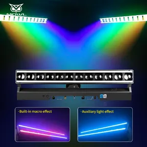 12x40W RGBW 4in1 12*40W DMXピクセルバービームズームウォールウォッシュLEDムービングヘッドライト、ハローリング付き