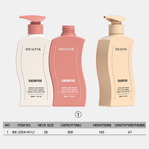 Bouteille vide en plastique PE OEM ODM pour <span class=keywords><strong>shampoing</strong></span> et après-<span class=keywords><strong>shampoing</strong></span>, flacon pompe pour gel douche 300 ml - Product Image 3
