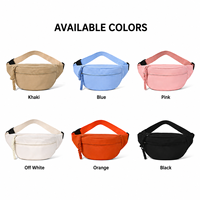 Riñonera Unisex Impermeable de Nailon, Gran Capacidad, Ligera, Bandolera Cruzada con Correa Ajustable para Viajes, Senderismo, Riñonera de Pecho