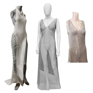 Thời trang retro phong cách 304 316 kim loại vòng lưới chống đâm cắt chainmail đâm thiết bị bằng chứng Áo sơ mi thép không gỉ an toàn chuỗi thư - Product Image 1