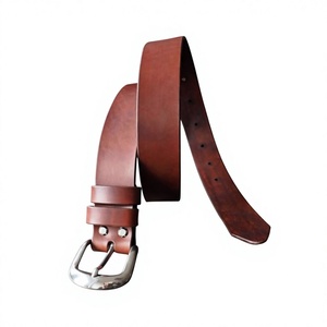 Ceintures pour hommes en cuir véritable, boucle carrée en acier, boucle à ardillon personnalisable, dernières créations, vente en gros - Product Image 5