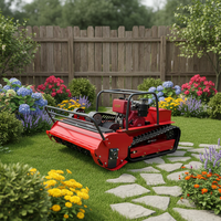 Mesin Pemotong Rumput Tanpa Kabel 4-Tak 1200mm Bersertifikasi CE, Mesin Pemotong Semak Crawler untuk Pertanian, Robot Pemotong Rumput dengan Remote Control