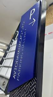 Pylône modulaire de signalisation directionnelle intérieur en acier de type combiné à trois faces, panneau numérique pour entreprises, signalisation routière, éclairage LED, certifié CE ROHS FCC