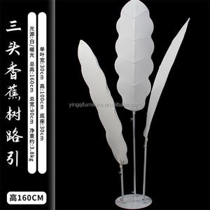Gran oferta, iluminación de plumas luminosas para el área de la boda, accesorios de boda para T-stage, hoja de plátano, <span class=keywords><strong>camino</strong></span>, adornos decorativos para lámparas - Product Image 6