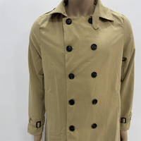 Manteau classique pour homme, double boutonnage, long, style trench-coat
