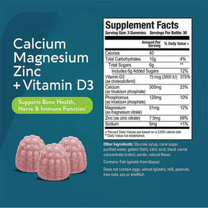 Kalsium Magnesium Gummies dengan Vitamin D3 mendukung suplemen diet Vitamin kesehatan tulang - Product Image 3