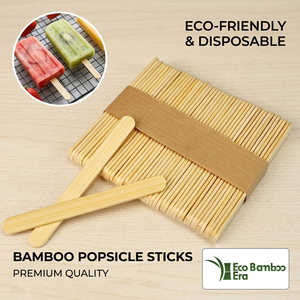 Bâtonnets de crème glacée en bambou jetables, biodégradables, bâtonnets de sucettes glacées, bricolage, applicateur médical en bambou, bâtonnets d'application - Product Image 1