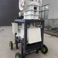 Concasseur mobile à mâchoires pour pierres et minerais - Capacité max. 10t/h - Haute productivité - Moteur en acier
