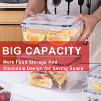 Lot de 12 boîtes de conservation alimentaire en plastique écologiques sans BPA, compatibles micro-ondes, pour l'organisation de la cuisine, ensemble de boîtes à lunch, technique d'injection