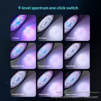 Lampe LED UFO pour aquarium 85-120W, spectre complet, contrôle par application, étanche, pour récifs/plantes et aquarien