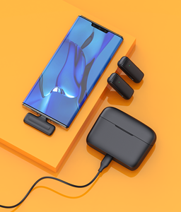 Nhà Máy Bán sỉ Clip on mic 2 trong 1 J13 kép ve áo lavaliere Microphone Lavalier Microphone với sạc trường hợp - Product Image 2