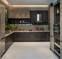 Îlot de cuisine modulaire personnalisé, comptoir, design de meuble moderne, matériaux écologiques pour projets résidentiels et commerciaux