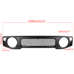 Aosuracing 2019-2025 <span class=keywords><strong>Suzuki</strong></span> <span class=keywords><strong>Jimny</strong></span> JB64 et JB74W Grilles de course avant équipées de LED et couvre-calandre noire Accessoires extérieurs - Product Image 5