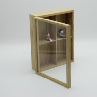 2021 moderno estilo Simple Nogal Marrón caja de sombra de madera profunda nuevo producto de diseño de cuatro rejillas cuadradas