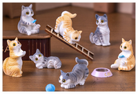 Haute qualité enfants Collection personnages de dessins animés grande Miniature dessin animé chat chien Figurines Anime Figure résine Pvc animaux jouets