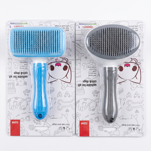 Peine de masaje autolimpiable <span class=keywords><strong>para</strong></span> mascotas con mango lavable y un solo clic <span class=keywords><strong>para</strong></span> el aseo y eliminación de pelo de <span class=keywords><strong>gatos</strong></span> y perros - Product Image 4
