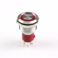 Interrupteur à bouton-poussoir en métal robuste 20A étanche IP65 19MM 1NO 4 broches pour les applications à courant élevé 12VDC en aluminium Max. 250V