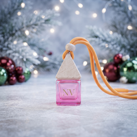 Diffuseur d'aromathérapie portable en verre suspendu pour voiture, bouteille diffuseur de parfum pour voiture à suspendre