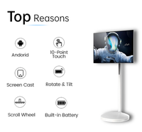 Venta al por Mayor de Smart TV Android 13 FHD de 27 Pulgadas con Pantalla Táctil de 10 Puntos, Batería de Gran Capacidad y Altavoces
