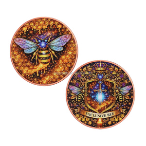 Koin Tembaga Murni 1oz .999 Custom, Medal Seni Sarang Lebah Cetak Warna UV 2D, Koin Seni Sarang Lebah - Product Image 5