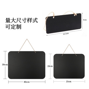 Wooden Double-Sided Hanging Blackboard 25x35cm Creative Decoration For Classroom Or Shop Display Memo <b>Board</b> - Product Image 4