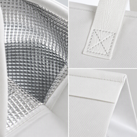 Sac isotherme en non-tissé avec doublure en aluminium, réutilisable, imperméable et résistant à l'huile, avec poignée, pour le stockage alimentaire - Vente en gros