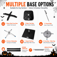 Décoration d'Halloween : Drapeau de plage, Drapeau plume, Bannière en forme de goutte d'eau, Drapeau en forme de fantôme, Citrouille, Chauve-souris pour la pelouse, la véranda, le jardin, les fêtes