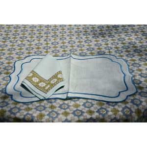 Living <b>Dinning</b> Napkins Pure linen <b>Table</b> Napkin for Dinner Multi Printed Size 50 * 50 cm Handmade Bulk Product - Product Image 1