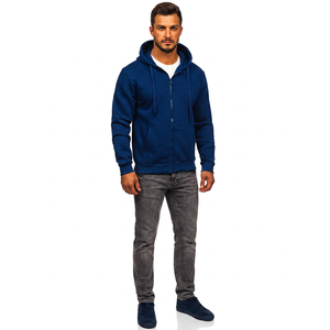 OEM 2026 Custom Print Logo Men's XS Size Winter <b>Lined</b> Solid Pattern Hooded <b>Jacket</b> Zipper Wholesale Regular Fit 100% Cotton - Product Image 1
