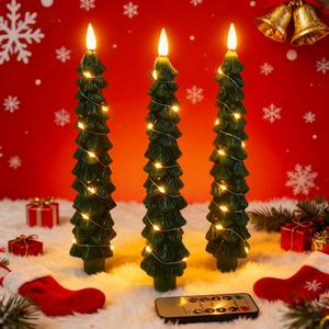 Bougie <span class=keywords><strong>LED</strong></span> en forme d'arbre <span class=keywords><strong>de</strong></span> <span class=keywords><strong>Noël</strong></span> avec <span class=keywords><strong>fil</strong></span> <span class=keywords><strong>de</strong></span> cuivre à pois 2PCS <span class=keywords><strong>sans</strong></span> flamme <span class=keywords><strong>pour</strong></span> la décoration <span class=keywords><strong>de</strong></span> la maison <span class=keywords><strong>de</strong></span> vacances. - Product Image 1