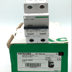 Nuevo Original Ready A9f53263 Acti 9 Ic60h Mini disyuntor 2P 63a 10ka Curve B Plc controlador de programación - Product Image 1
