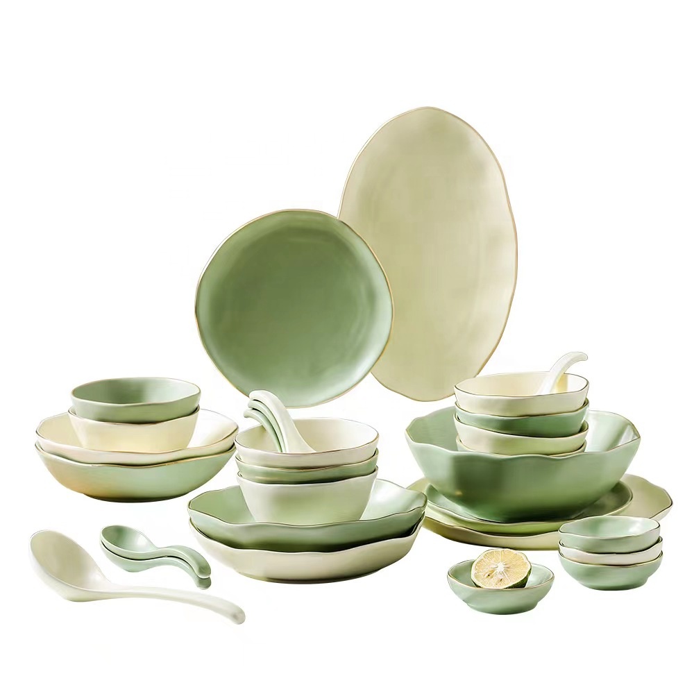 Personalized Luxury Fine Porcelain Dinnerware Elegant Sets