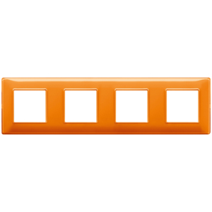 8M <b>Plate</b> 4 Gang Reflex Orange Wall <b>Switch</b> Cover 34mm Length - Product Image 1