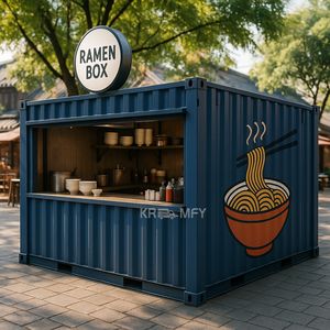 ร้านอาหารแบบป๊อปอัพดัดแปลงสไตล์ร่วมสมัย บาร์สำเร็จรูป คาเฟ่ คอนเทนเนอร์ ร้านขายอาหารจานด่วน คีออสก์ ร้านกาแฟ ร้านค้า แข็งแรง ทนทาน - Product Image 5