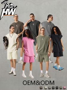 Camiseta de algodón sin mangas estilo americano vintage con agujeros para <span class=keywords><strong>hombre</strong></span>, peso pesado 275g, batik desgastado, verano 2025 - Product Image 2