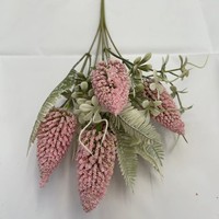 Vente chaude : Jacinthe artificielle réaliste à 6 branches en mousse, fleurs artificielles haut de gamme pour la décoration de mariages et d'hôtels, approvisionnement en gros