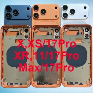 Funda al por mayor para iPhone <span class=keywords><strong>XR</strong></span> / <span class=keywords><strong>11</strong></span> convertida a iPhone 17 Pro, cubierta de batería y marco intermedio para carcasa de iPhone. - Product Image 2