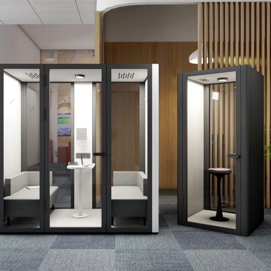 Soundproof Noise Reduction Office Pod Acoustic Office Meeting Box Sound Proofing Private Telephone Office Booth