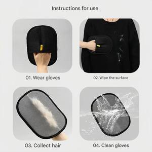 Pet static hair removal gloves household sofa <b>clothes</b> brush two-way sticky hair gloves hair cleaning brush - Product Image 6