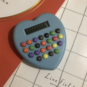 Heart Shaped Calculator 8 Digit Colorful Buttons Battery Powered For Students - Product Image 4