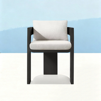 Ensemble de salle à manger de jardin moderne, mobilier d'extérieur, table et chaises de salle à manger en alliage d'aluminium pour patio, villa, hôtel, jardin