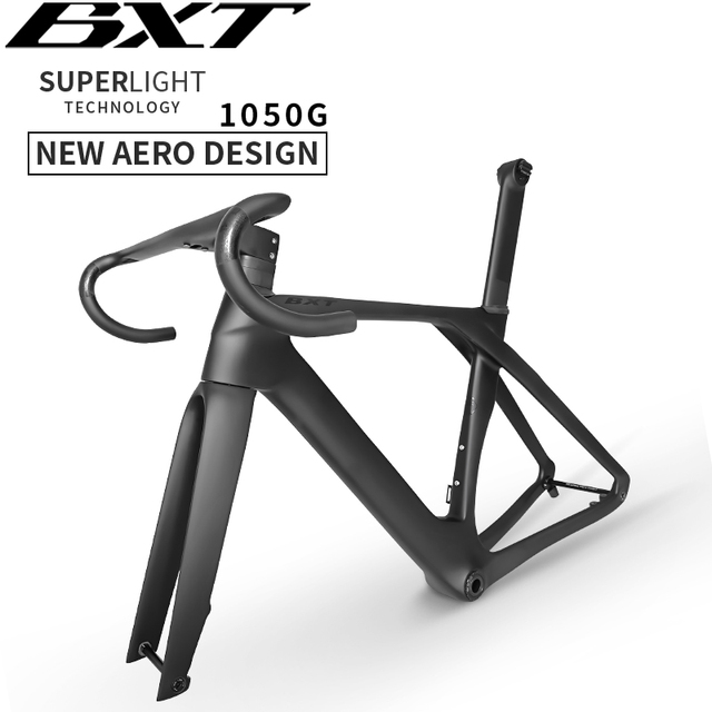 BXT Pro-145 Full Carbon Fiber Disc Brake Road Bike Frame Hidden Cable Racing T47 UDH Cyclocross Bicycle Frame Di2 With Handlebar