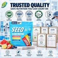 Protéine de lactosérum isolée en poudre sans sucre pour récupération musculaire, marque privée, 22g, 504g, 18 sachets, OEM ODM
